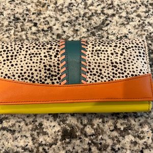 Folklore Couture Brooks Leather And Hair On Hide Wallet
